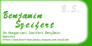 benjamin szeifert business card